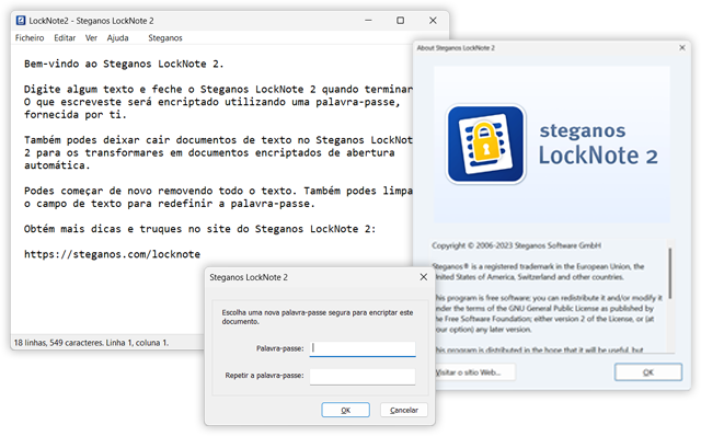 Steganos LockNote 2 Screenshots