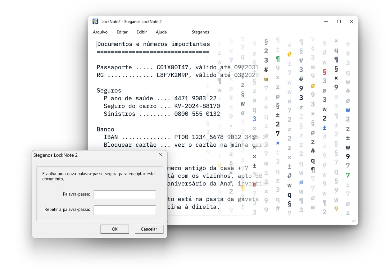 Steganos LockNote 2: Criptografar textos grátis
